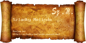 Szladky Melinda névjegykártya